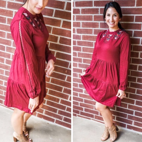 Embroidered Midi Dress - Picture 2 of 3